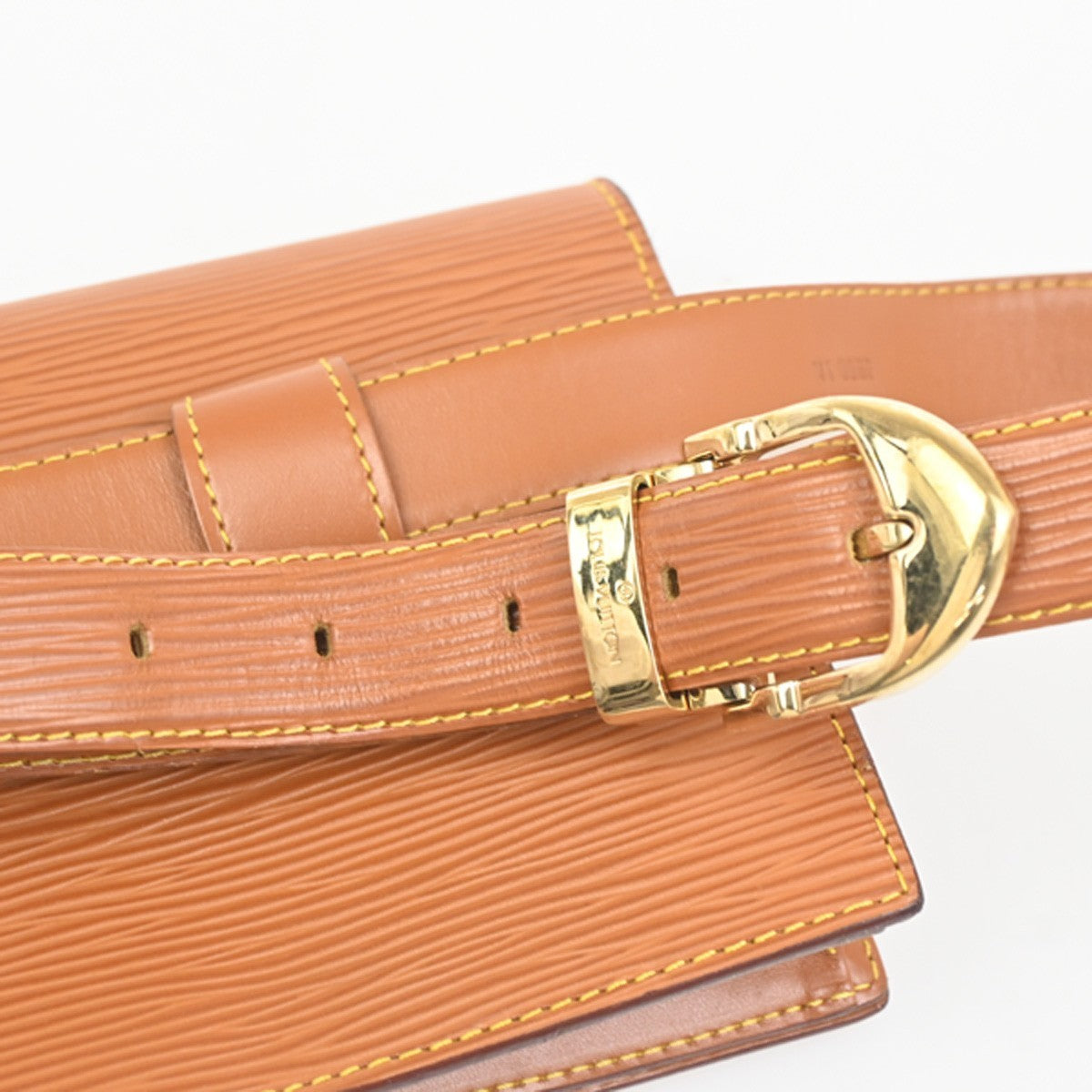 LOUIS VUITTON Santur Tilsit Bum Bag Epi Leather 85/34 Brown GHW M52603 33ZA333