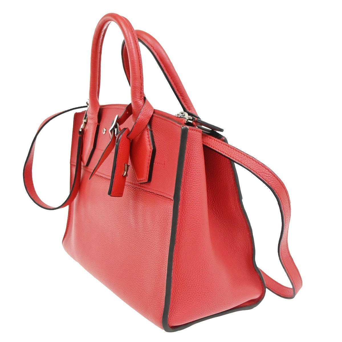 LOUIS VUITTON City Steamer PM 2Way Shoulder Hand Bag Calf Leather Red 55RQ066