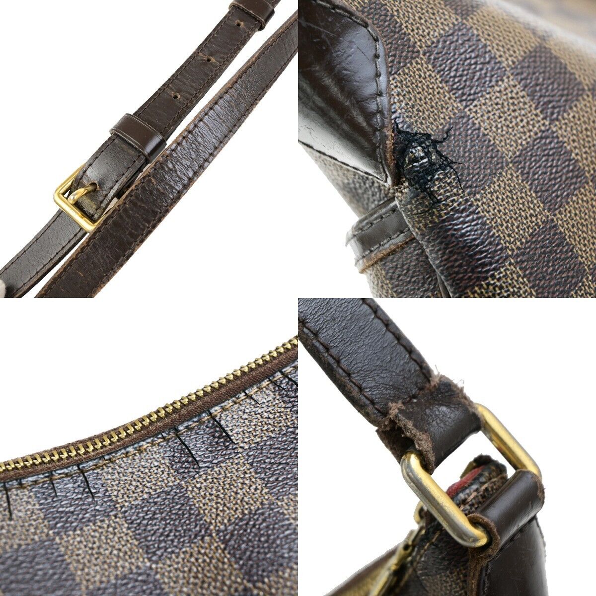 LOUIS VUITTON Bloomsbury PM Shoulder Bag Damier Leather Brown N42251 36EC924