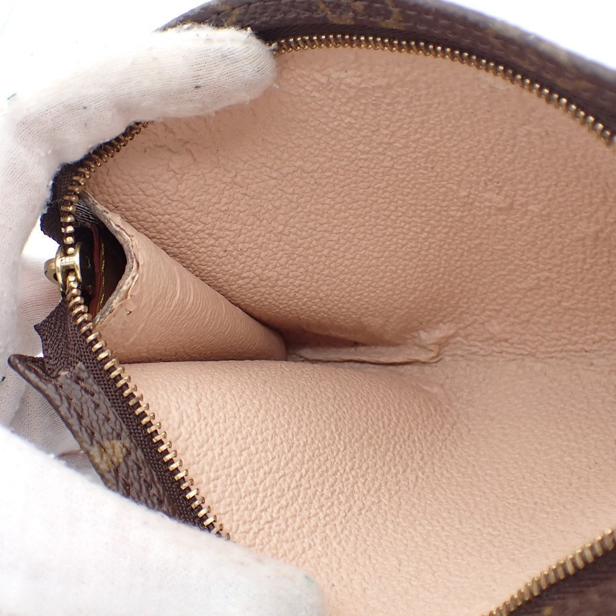 LOUIS VUITTON Logo BUCKET PM Pouch Bag Monogram Leather Brown France 60KB736