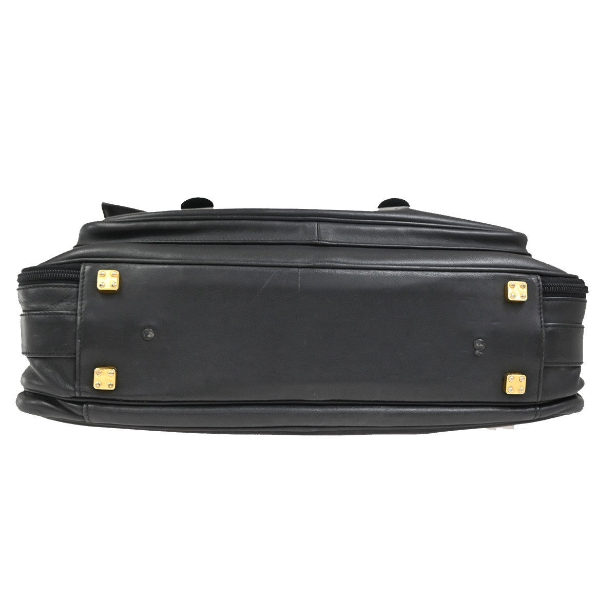 LOEWE Logo Anagram Business Hand Bag Leather Black GHW Spain GHW 67TA649