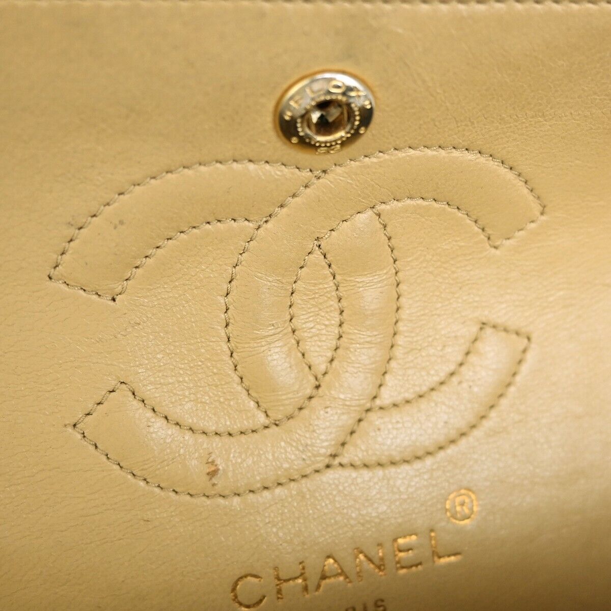 CHANEL CC Double Flap Paris Matelasse 23 Chain Shoulder Bag Leather BE 361RH385