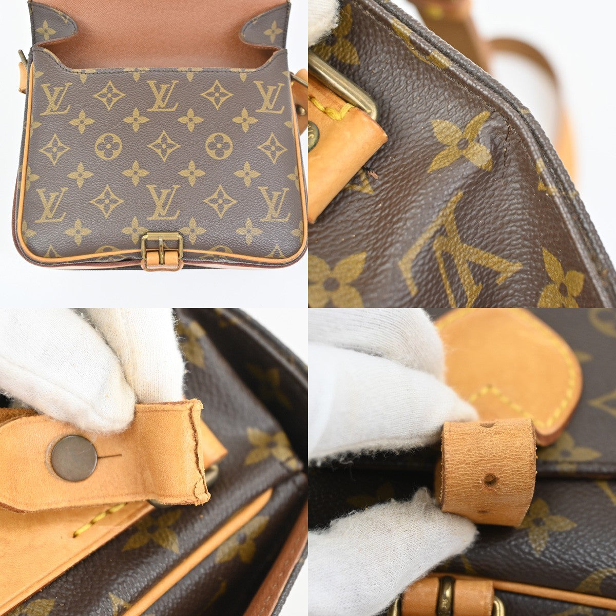 LOUIS VUITTON Cartouchiere MM Shoulder Bag Monogram Leather Brown M51253 16PA049