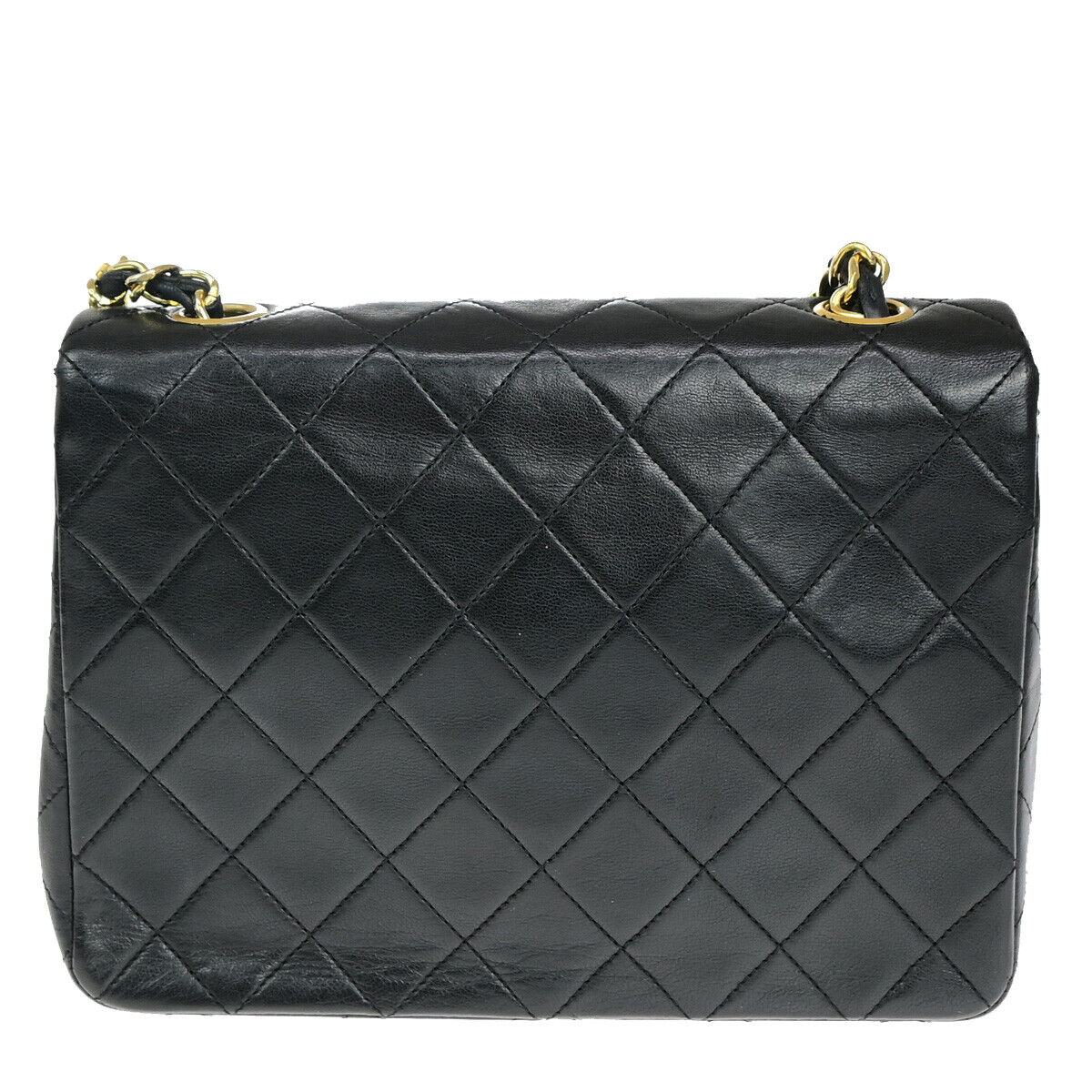 CHANEL CC Mini Matelasse Chain Shoulder Bag Leather Black GHW Vintage 397RK660