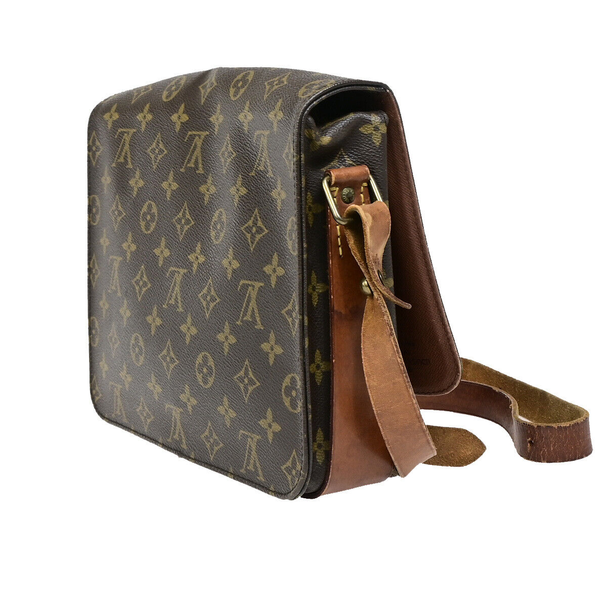 LOUIS VUITTON Cartouchiere GM Shoulder Bag Monogram Leather Brown M51252 65YF284