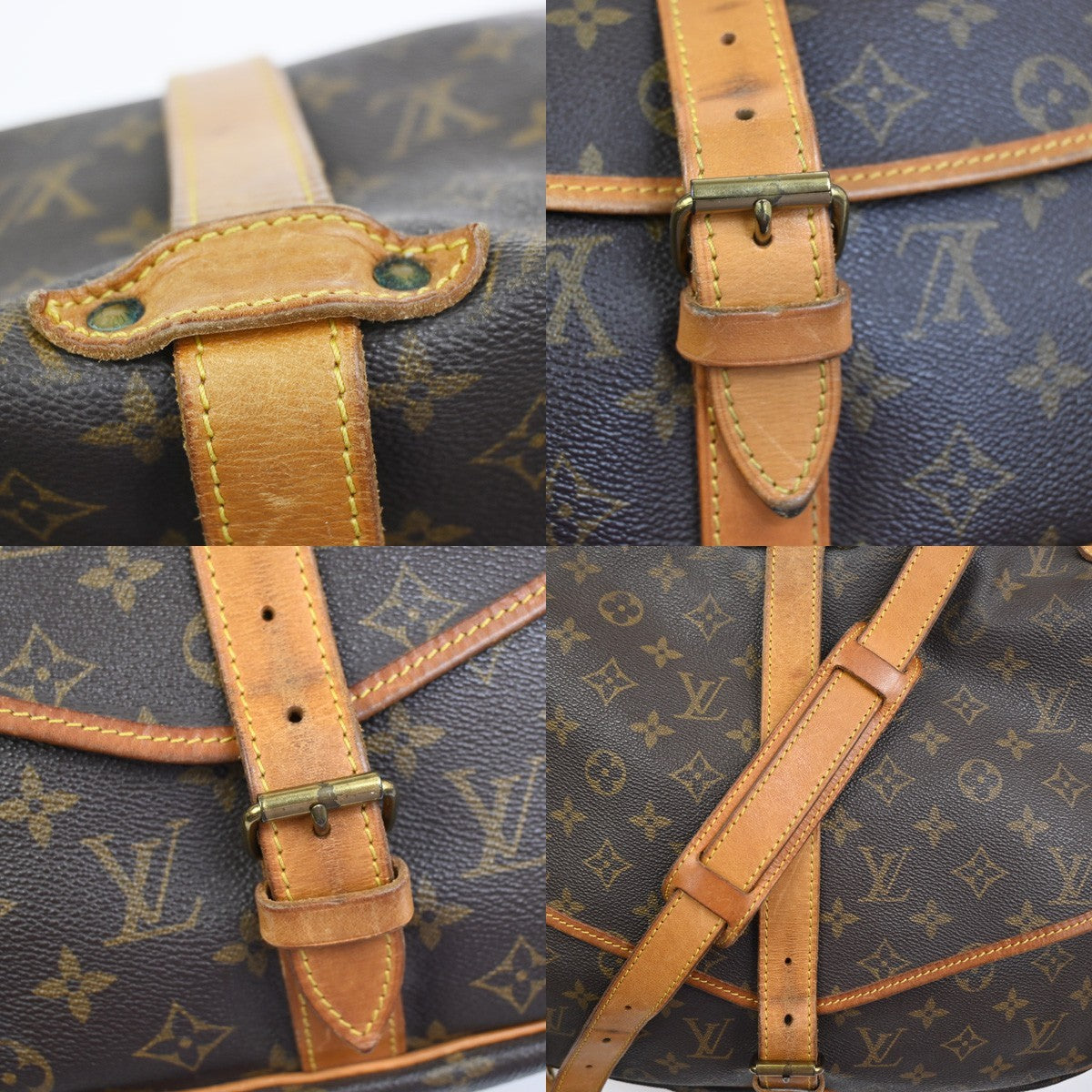 LOUIS VUITTON Saumur 35 Shoulder Bag Monogram Leather BN France M42254 73YH876