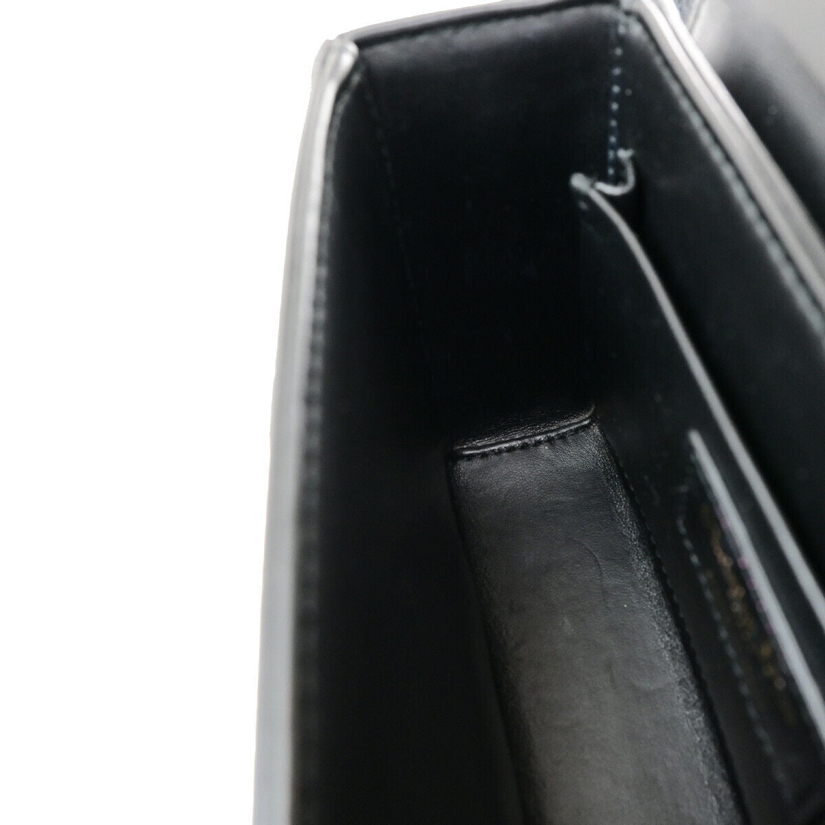 CHRISTIAN DIOR 30 Montaigne Box Shoulder Bag Calfskin Leather Black GHW 645RK712