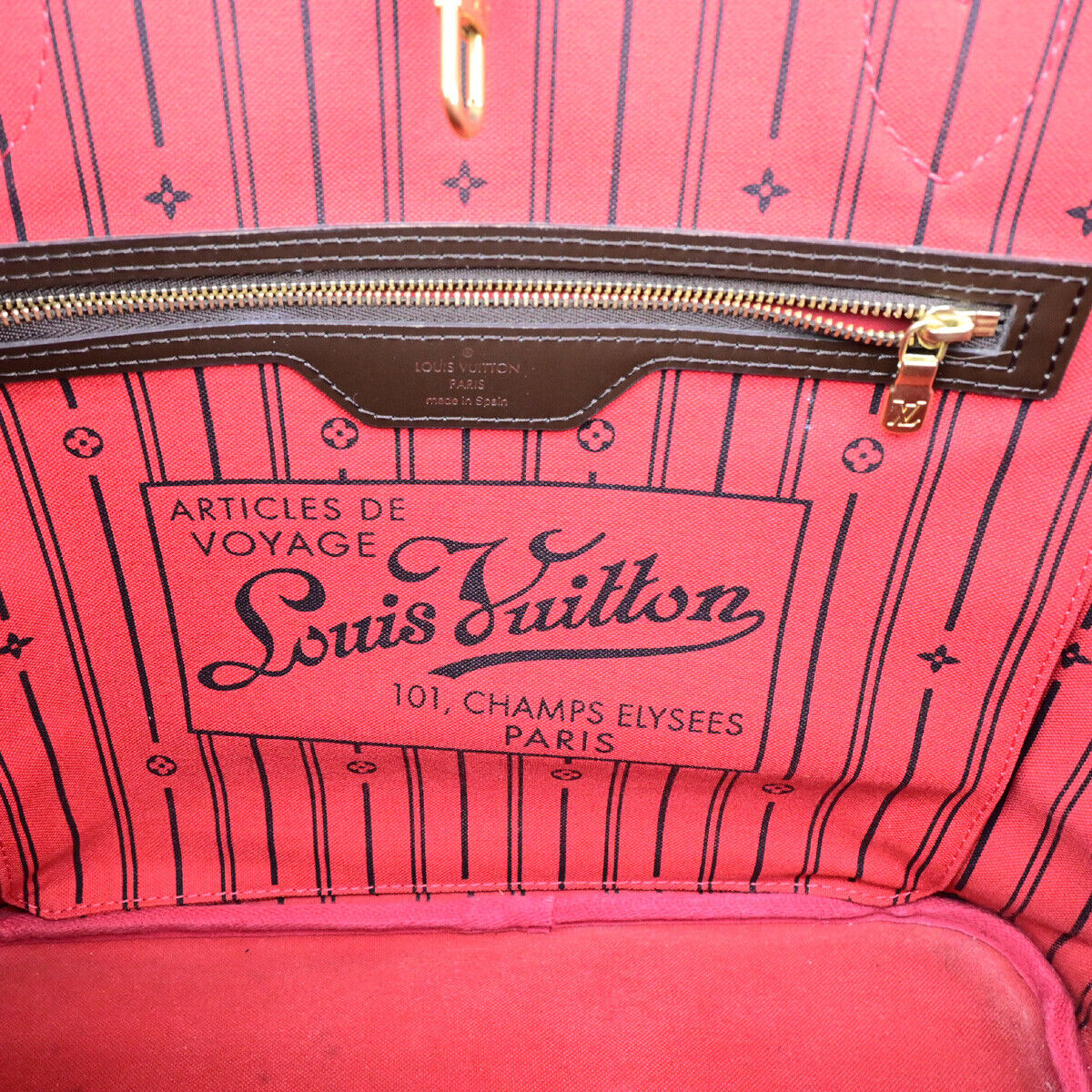 LOUIS VUITTON Neverfull MM Shoulder Tote Bag Damier Leather BN N51105 601YF656