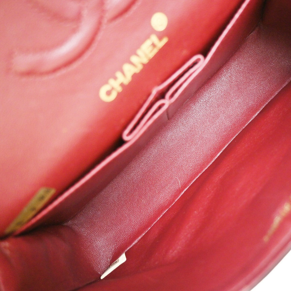 CHANEL Matelasse 23 Double Flap Chain Shoulder Bag Leather BK Vintage 730RF245