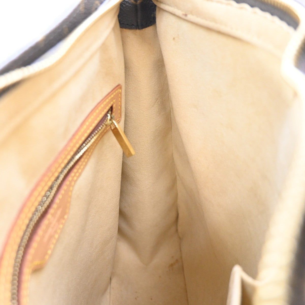 LOUIS VUITTON Logo Looping GM Shoulder Bag Monogram Leather Brown M51145 12KC962