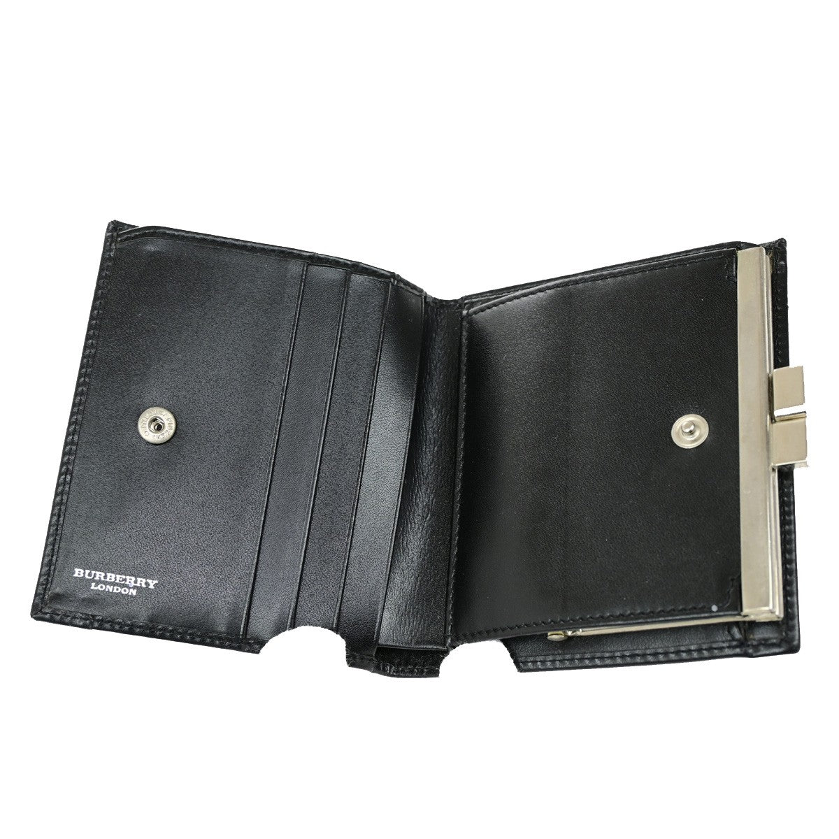 BURBERRY Logo Nova Check Compact Bifold Wallet Purse PVC Leather BN BK 07YH513