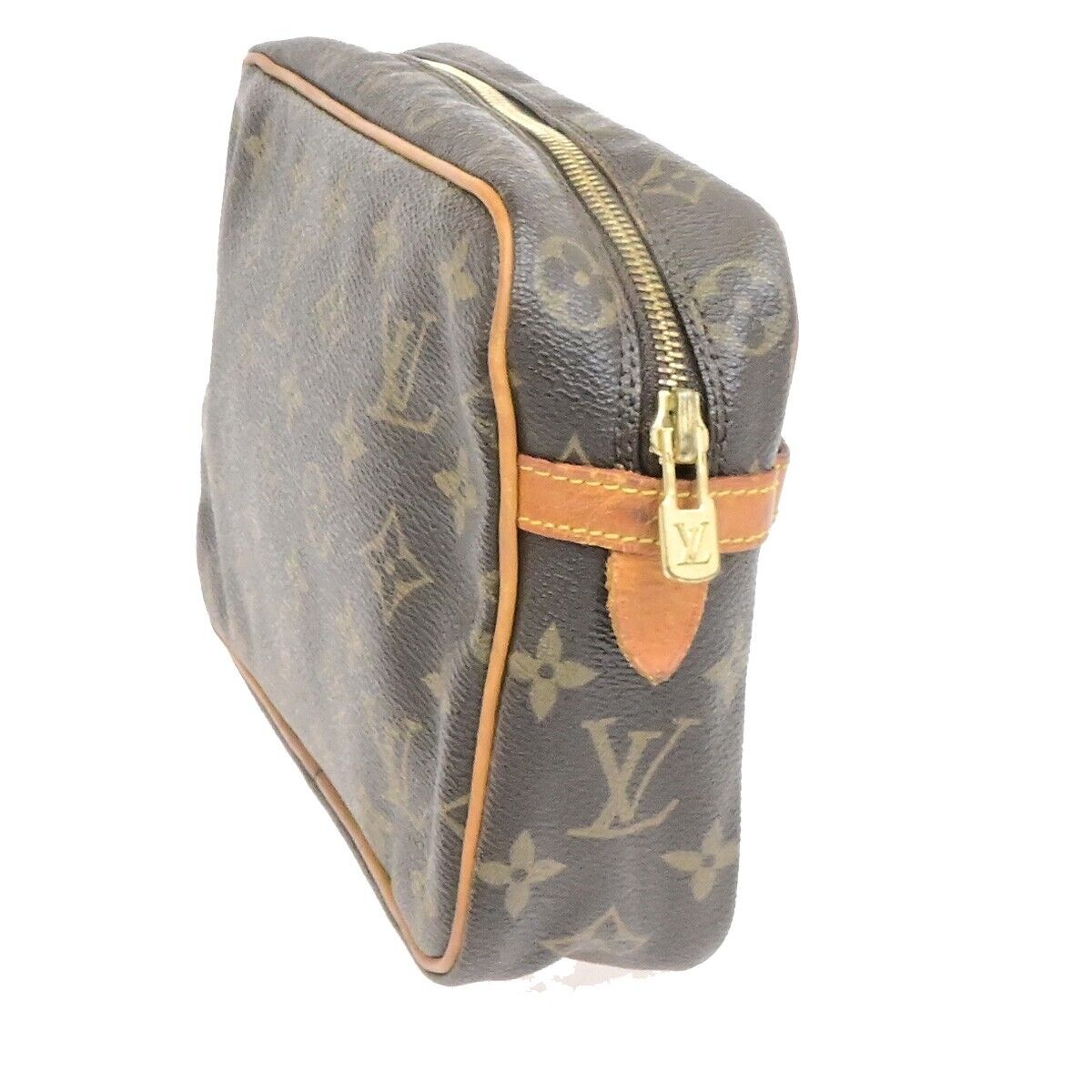 LOUIS VUITTON Compiegne 23 Clutch Hand Bag Monogram Leather Brown M51847 05ED976