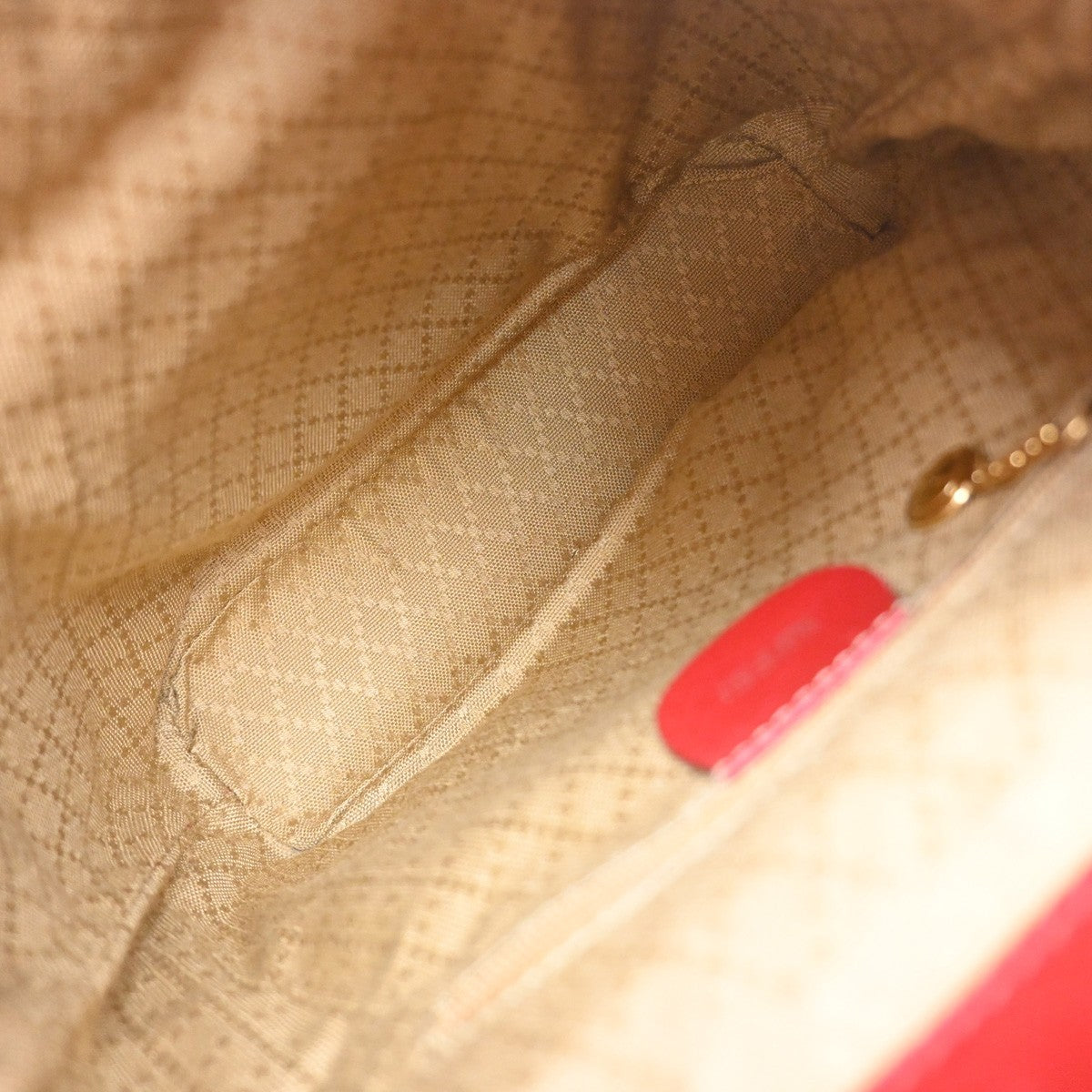 GUCCI Logo Bamboo Drawstring Mini Backpack Bag Leather Red GHW Italy 62EG250