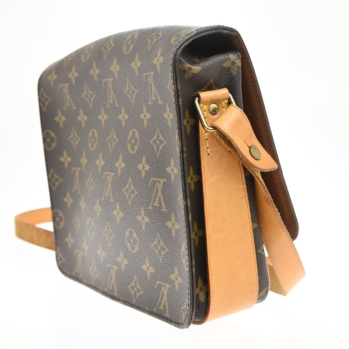 LOUIS VUITTON Cartouchiere GM Shoulder Bag Monogram Leather Brown M51252 82CA079