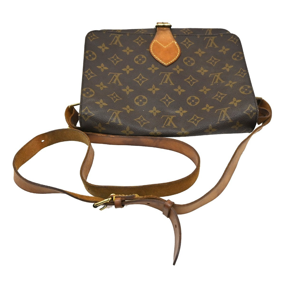 LOUIS VUITTON Cartouchiere GM Shoulder Bag Monogram Leather Brown M51252 62CA544