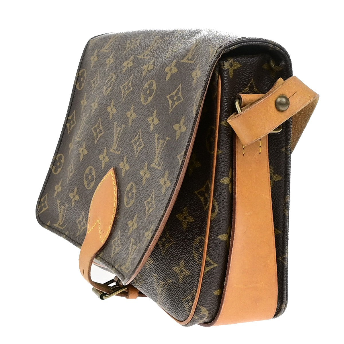 LOUIS VUITTON Cartouchiere GM Shoulder Bag Monogram Leather Brown M51252 85YH132