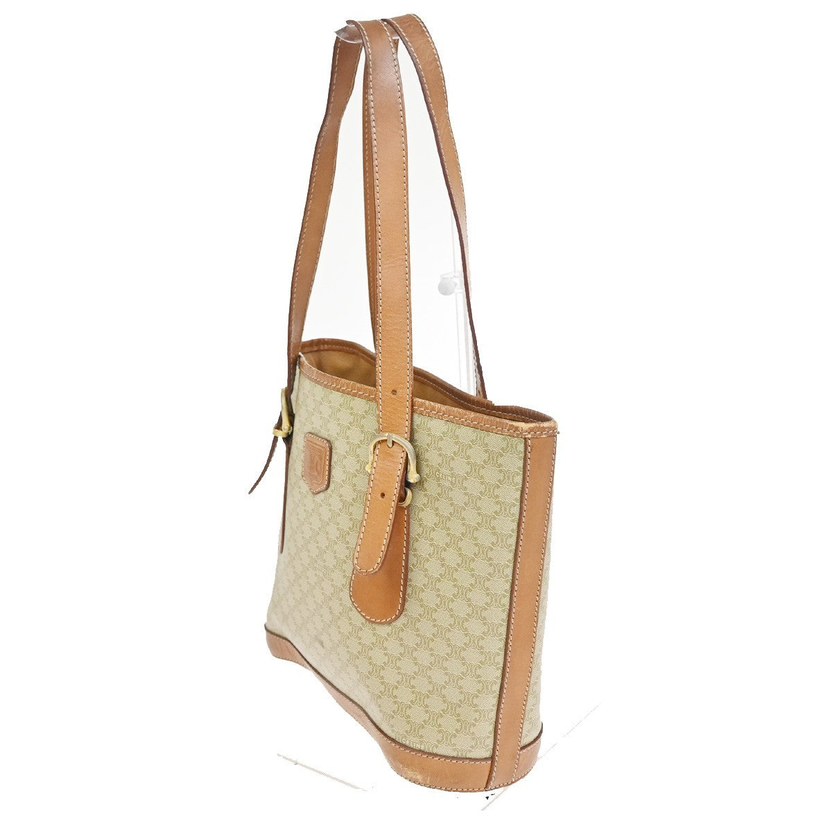 CELINE Logo Macadam Pattern Shoulder Teto Bag PVC Leather BN GHW Italy 60KC736
