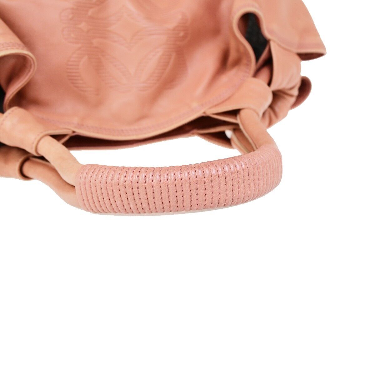 LOEWE Anagram Logos Nappa Aire Hand Bag Leather Pink Made in Spain 62FB185