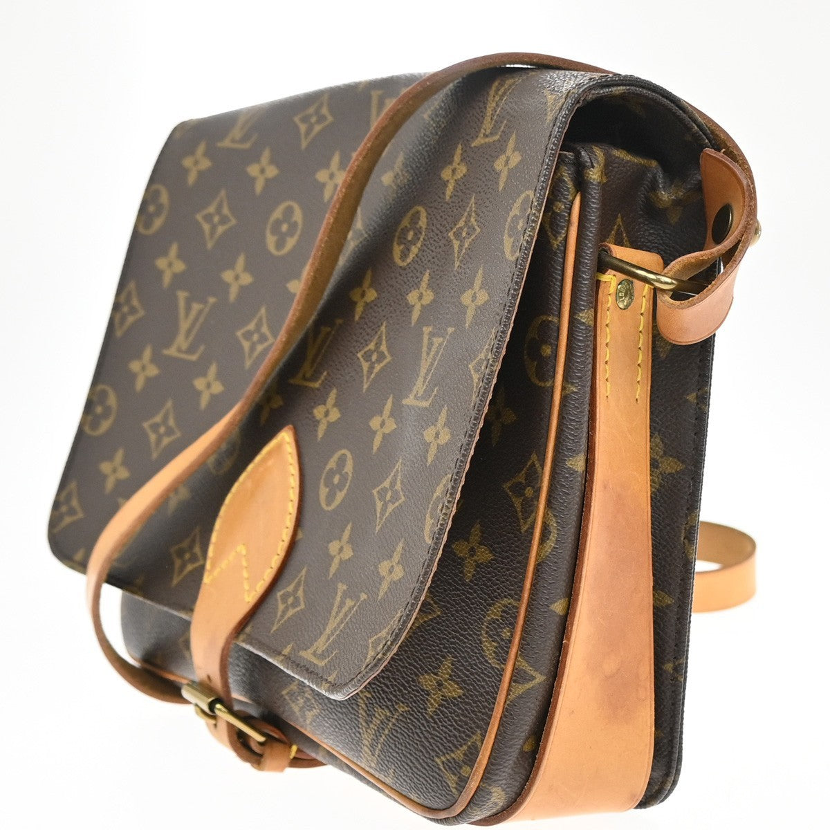 LOUIS VUITTON Cartouchiere GM Shoulder Bag Monogram Leather Brown M51252 82CA079