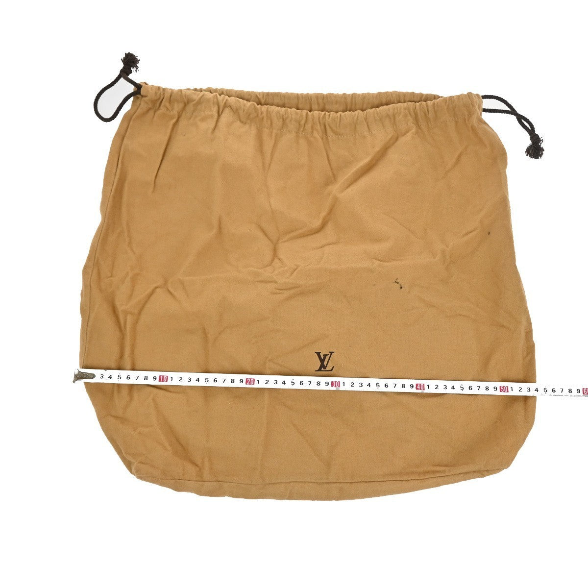 LOUIS VUITTON Logo 10 Set Dust Bag Drawstring Canvas Cotton Beige Brown 09KP261