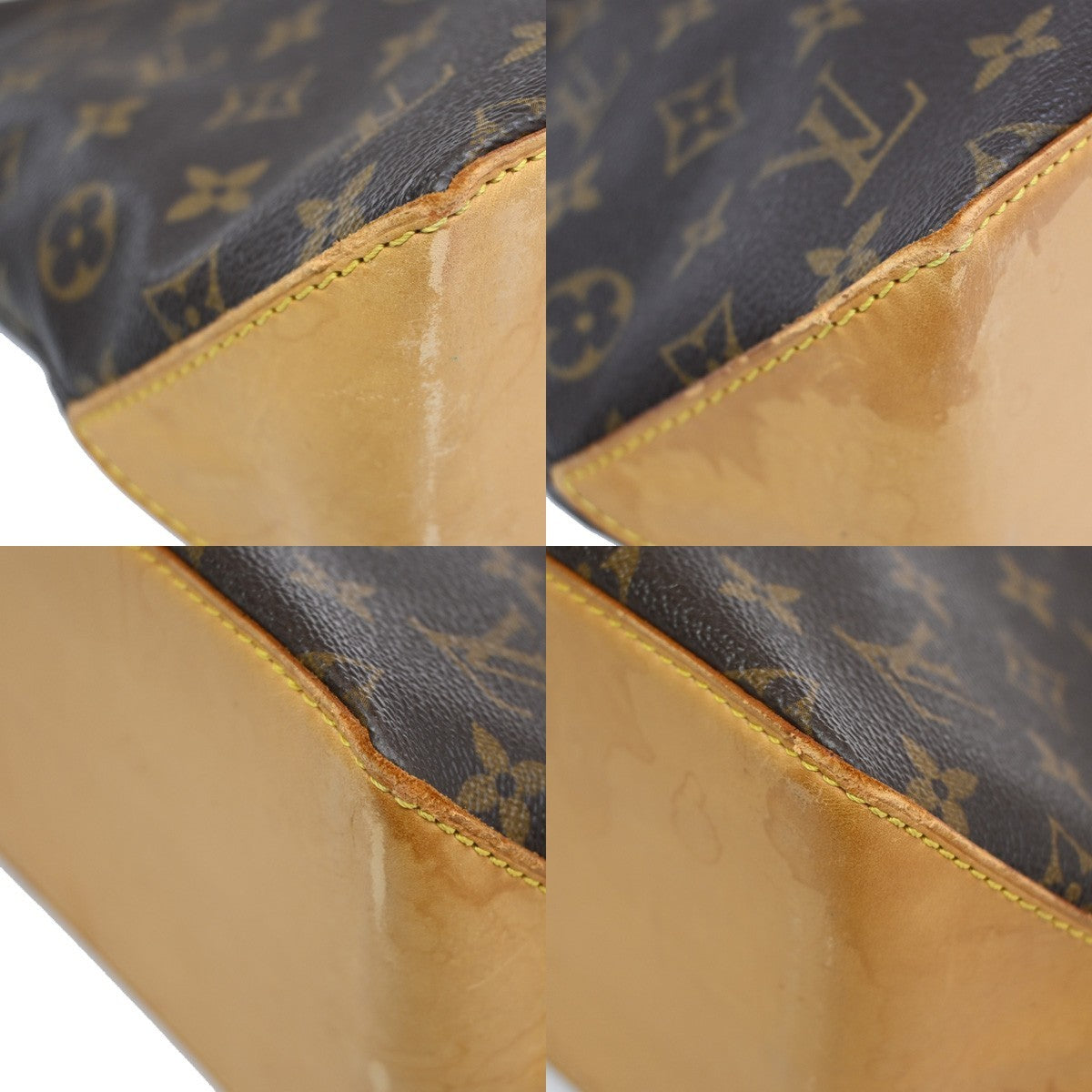 LOUIS VUITTON Cabas Piano Shoulder Bag Monogram Leather Brown M51148 16CA256