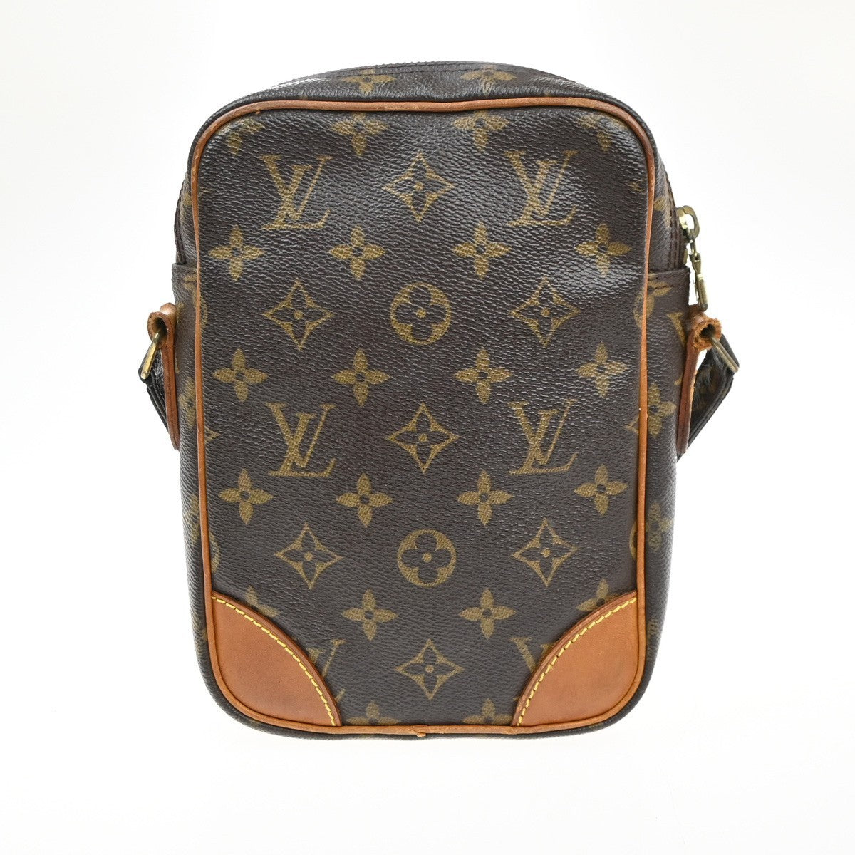 LOUIS VUITTON Danube Shoulder Bag Monogram Leather Brown France M45266 33MA645