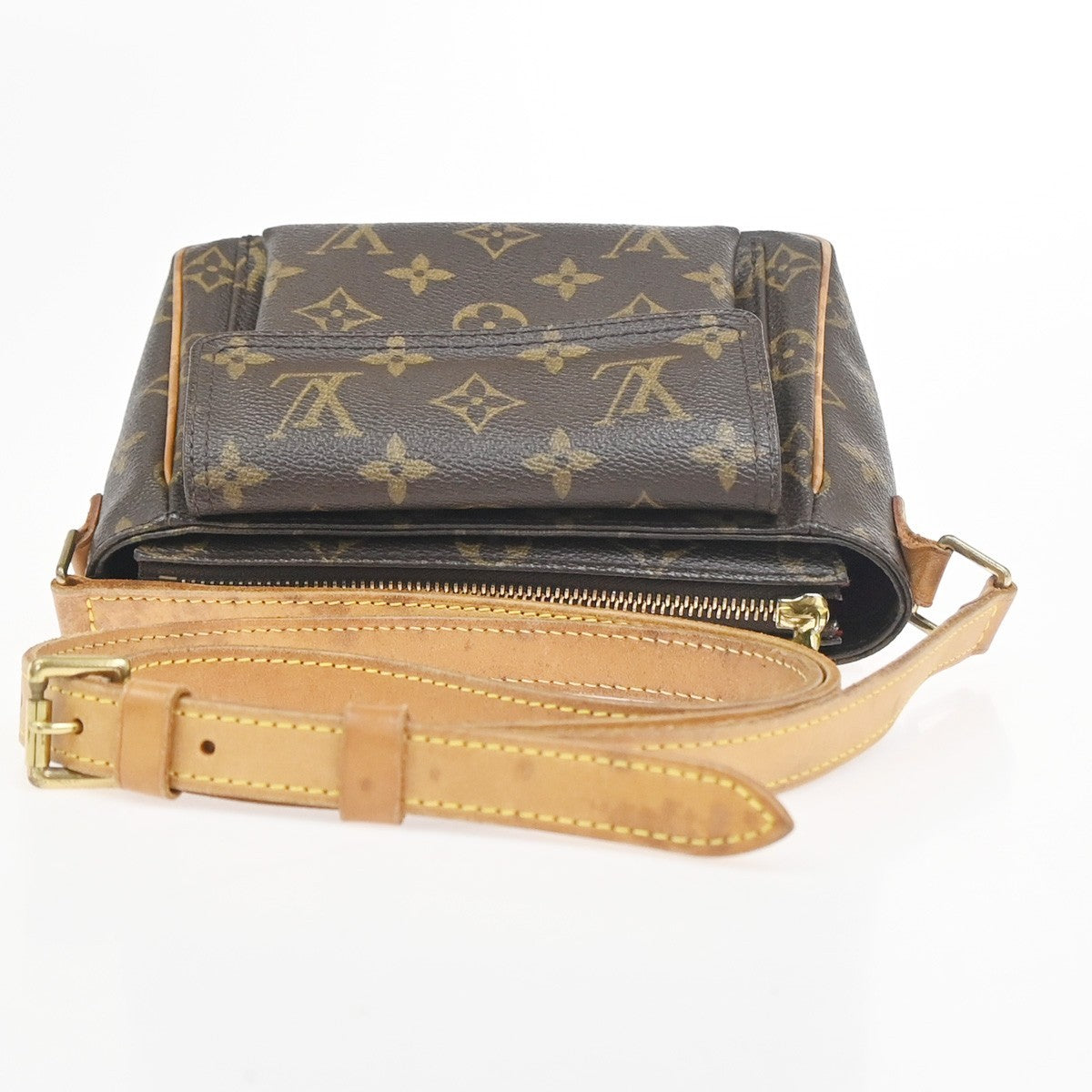 LOUIS VUITTON Viva Cite PM Shoulder Bag Monogram Leather Brown M51165 56ZA329