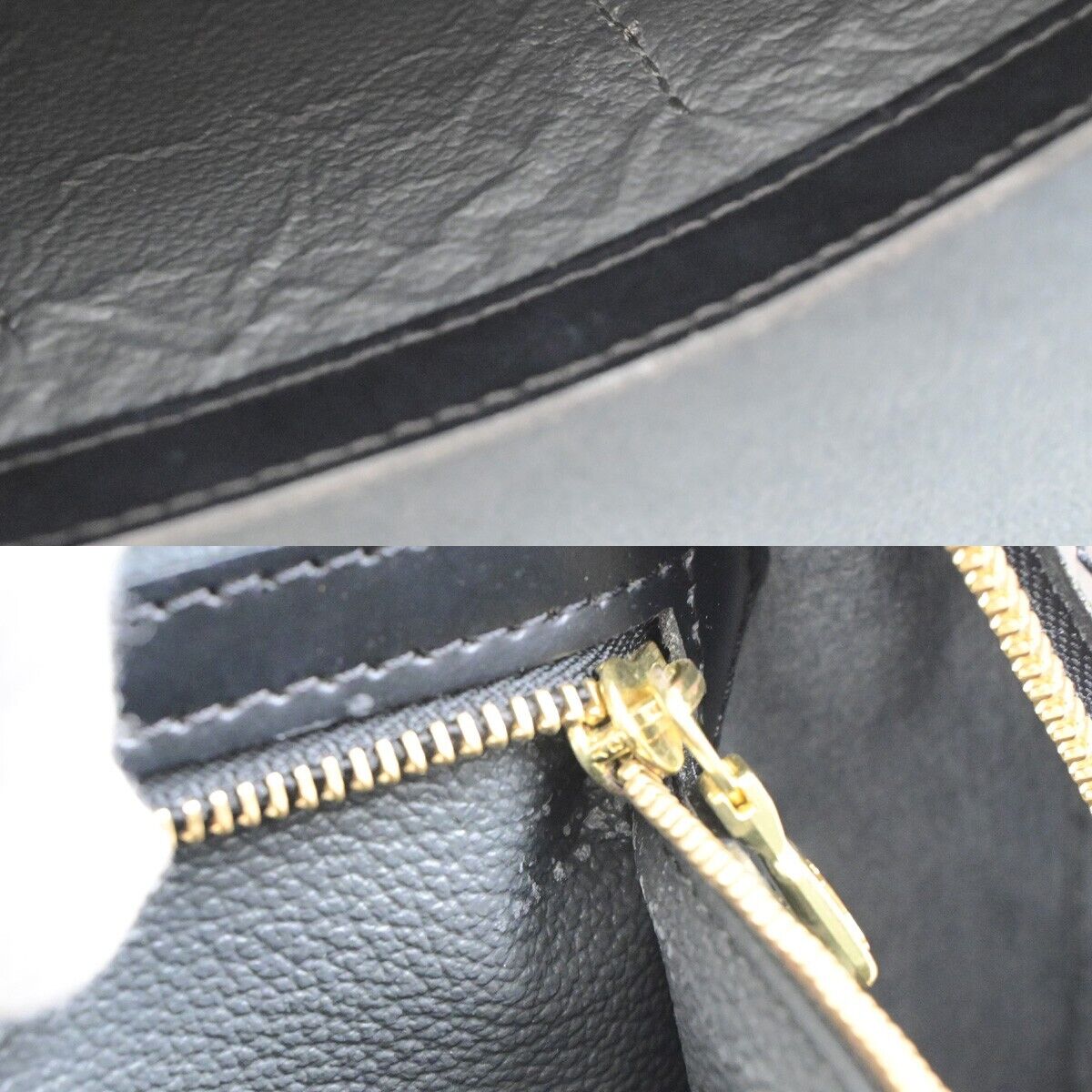 LOUIS VUITTON LV Logo Sorbonne Hand Bag Epi Leather Black France M54512 35ED052