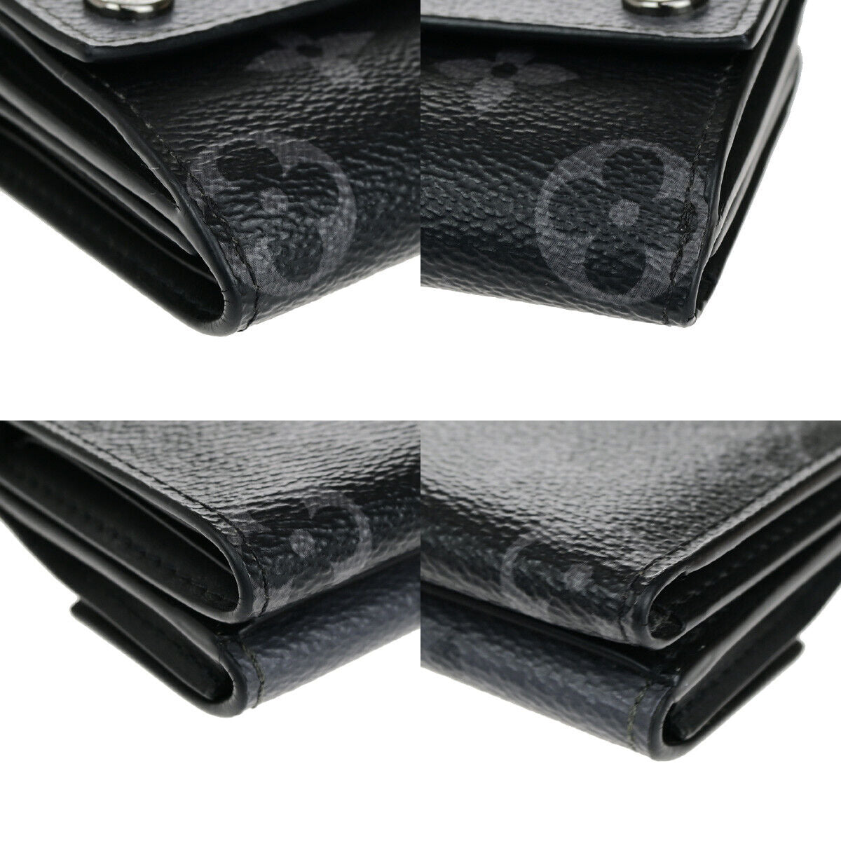 LOUIS VUITTON Discovery Compact Wallet Monogram Eclipse Reverse M45417 36YG748