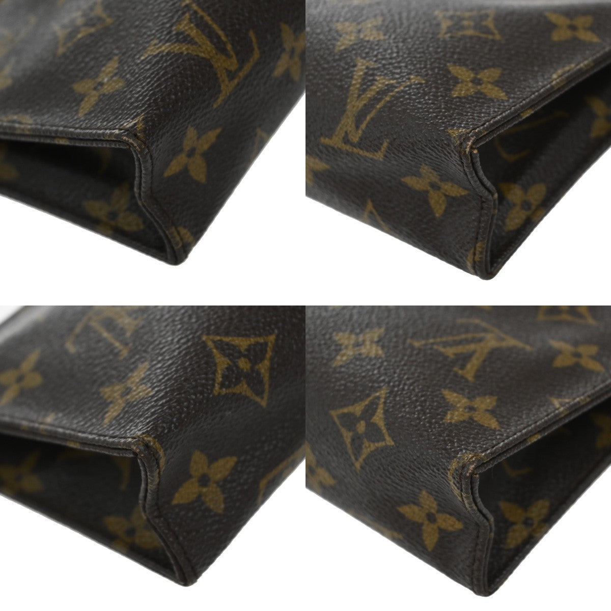 LOUIS VUITTON Poche Toilette 15 Clutch Pouch Bag Monogram Leather M47546 02EF972