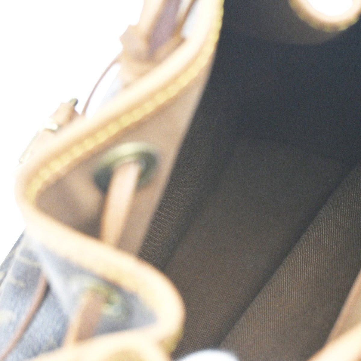 LOUIS VUITTON Montsouris MM Backpack Bag Monogram Leather Brown M51136 15CA596