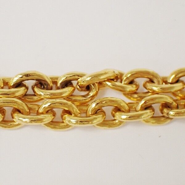 CHANEL CC Logo Chain Long Pendant Necklace 94A Gold Accessory Vinatge 633RJ029