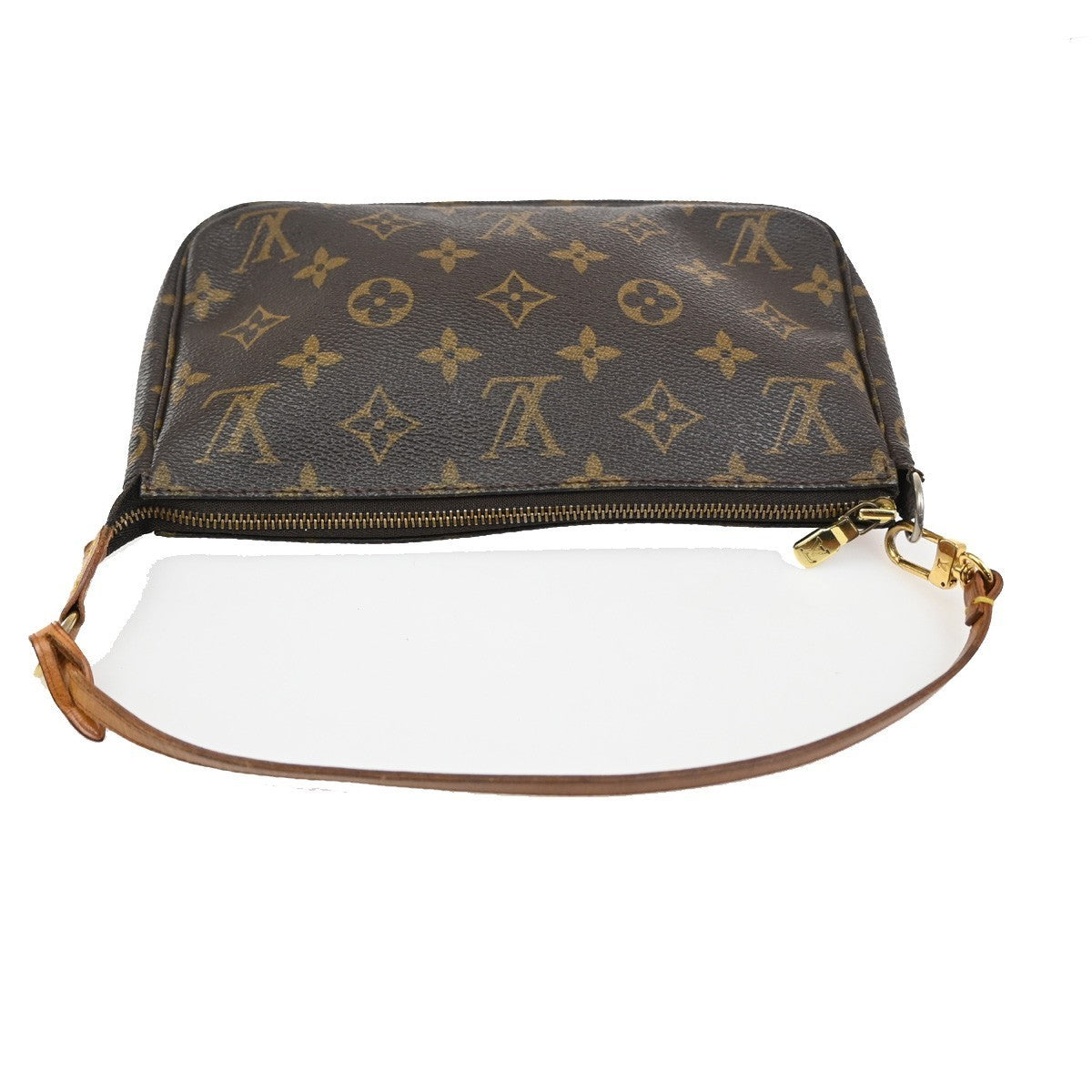 LOUIS VUITTON Pochette Accessoires Hand Bag Monogram Leather BN M51980 18CA666