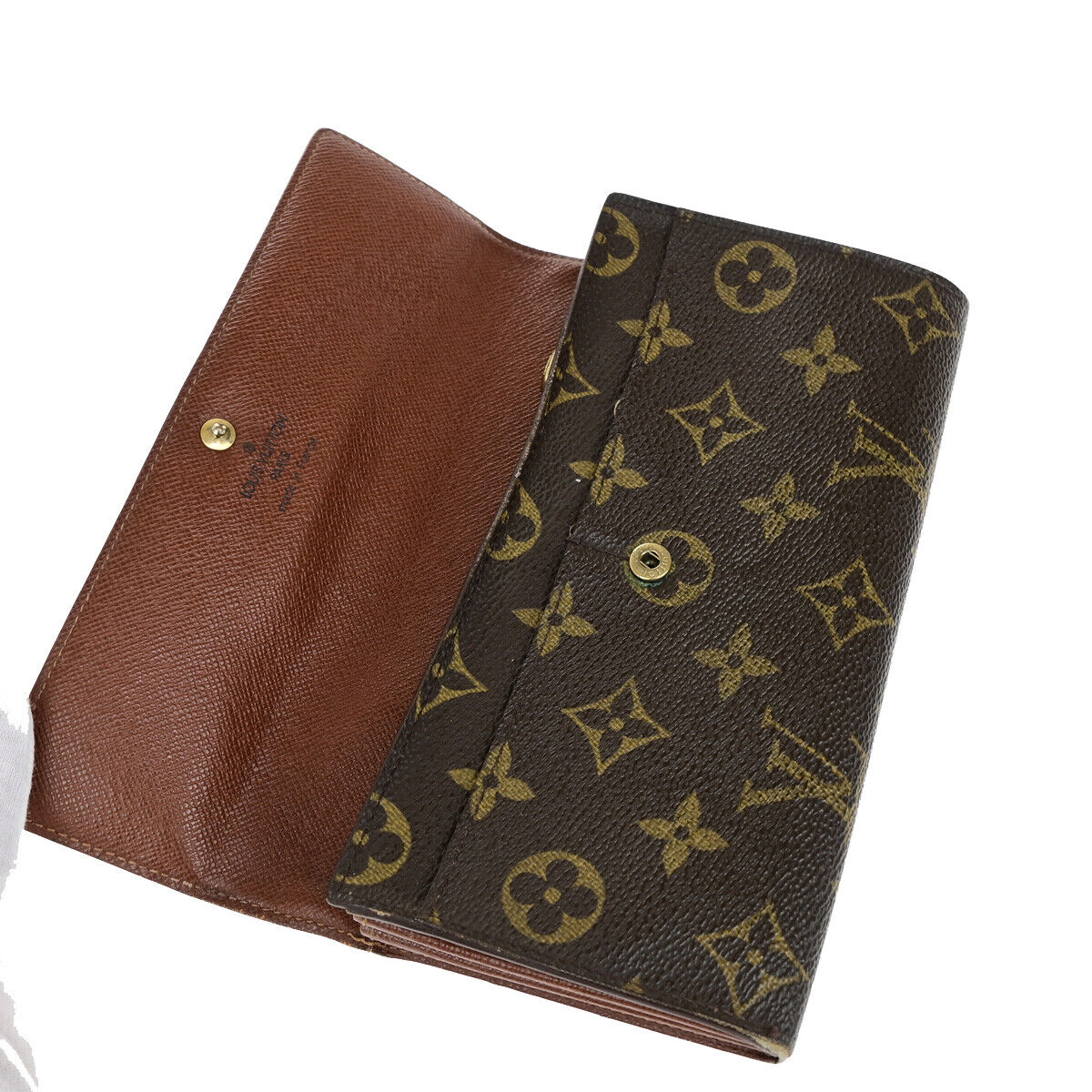 LOUIS VUITTON Porte Monnaie Credit Long Wallet Monogram Leather M61725 09YE961