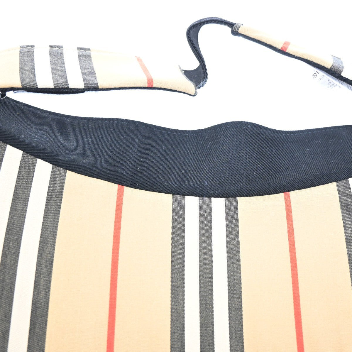 BURBERRY Logo Stripe Visor Hat Size 54-61 Canvas Brown 02RP157