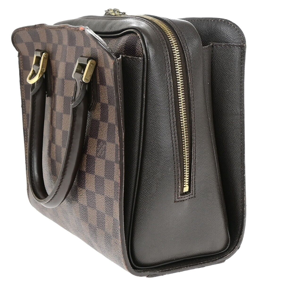 LOUIS VUITTON Triana Hand Bag Damier Ebene Leather Brown France N51155 35EB139