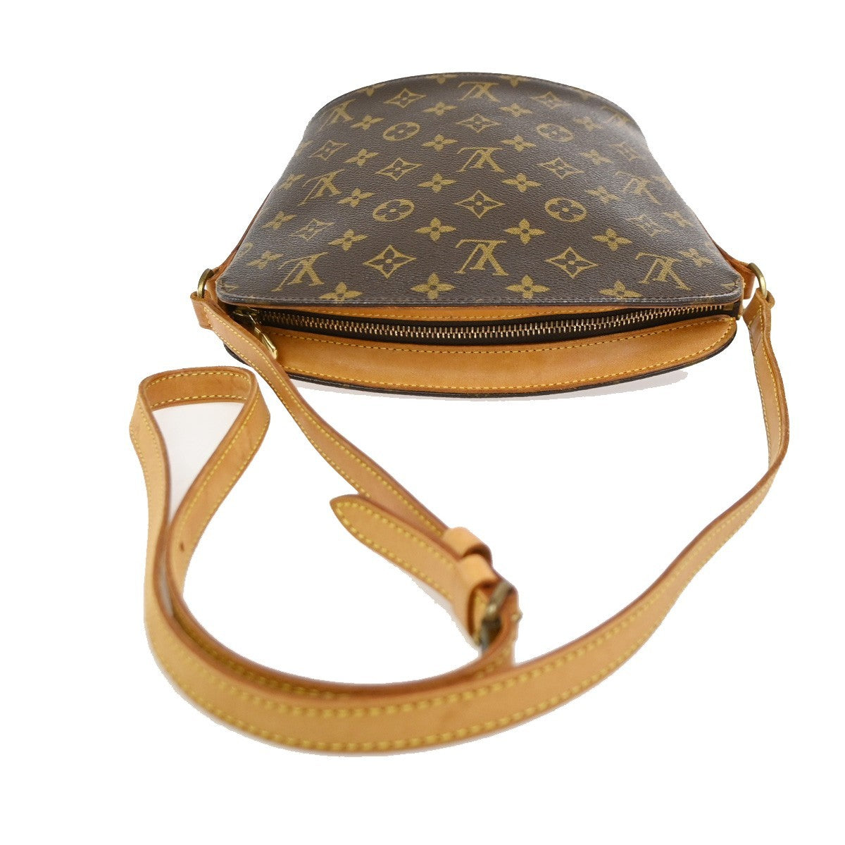 LOUIS VUITTON Logo Drouot Shoulder Bag Monogram Leather Brown M51290 79PA009
