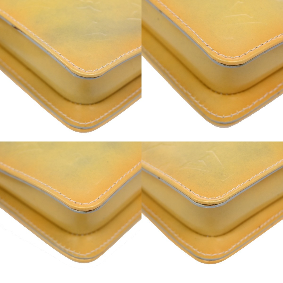 LOUIS VUITTON Lexington Hand Bag Monogram Vernis Yellow Gri M91056 67CA235