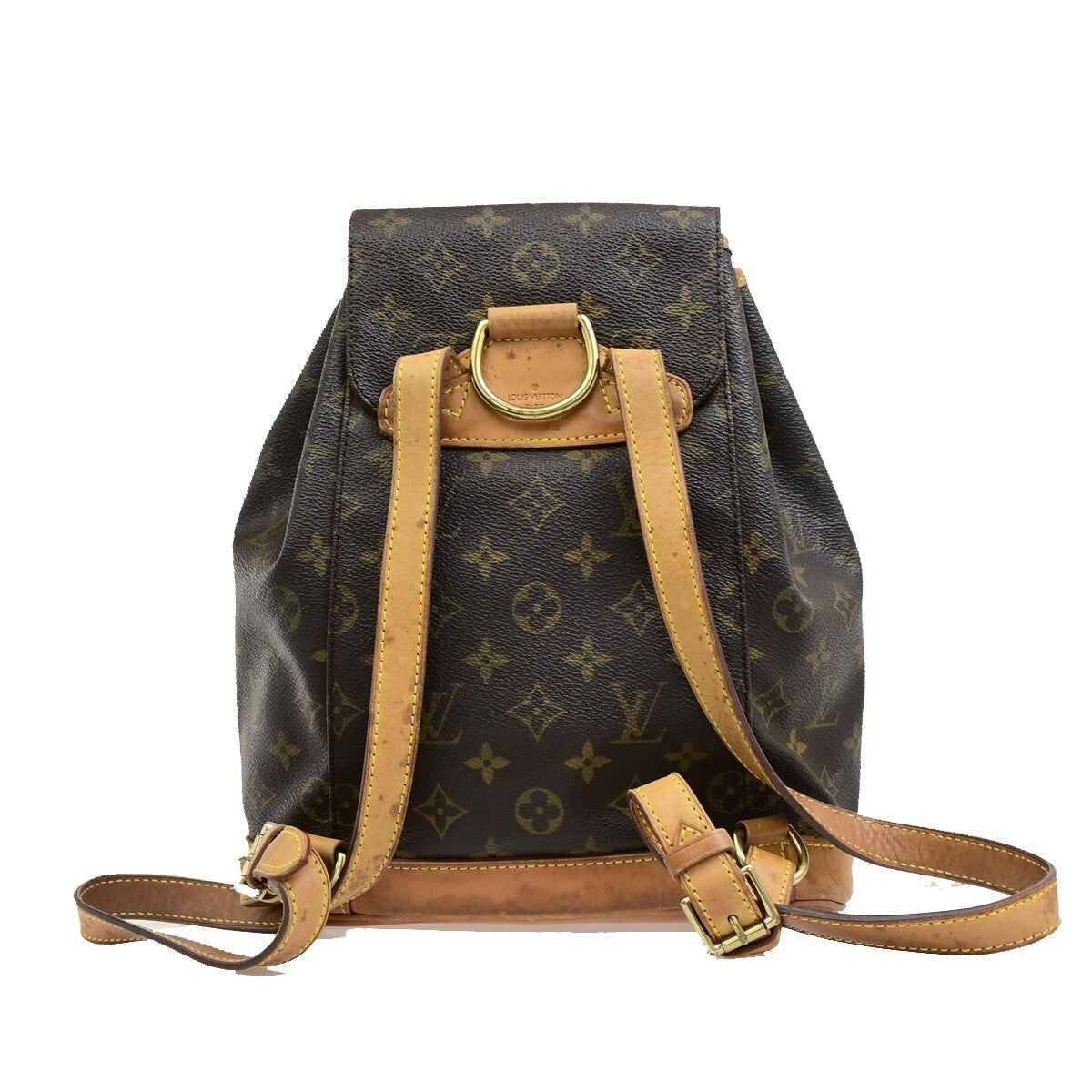 LOUIS VUITTON Montsouris MM Backpack Bag Monogram Leather Brown M51136 75EE122