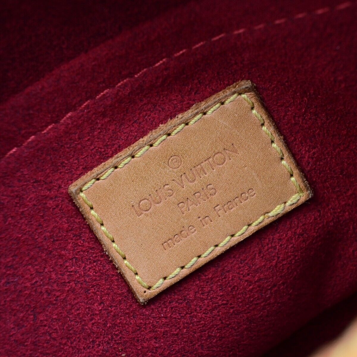 LOUIS VUITTON Pochette Croissant Hand Bag Monogram Leather Brown M51510 29EE048