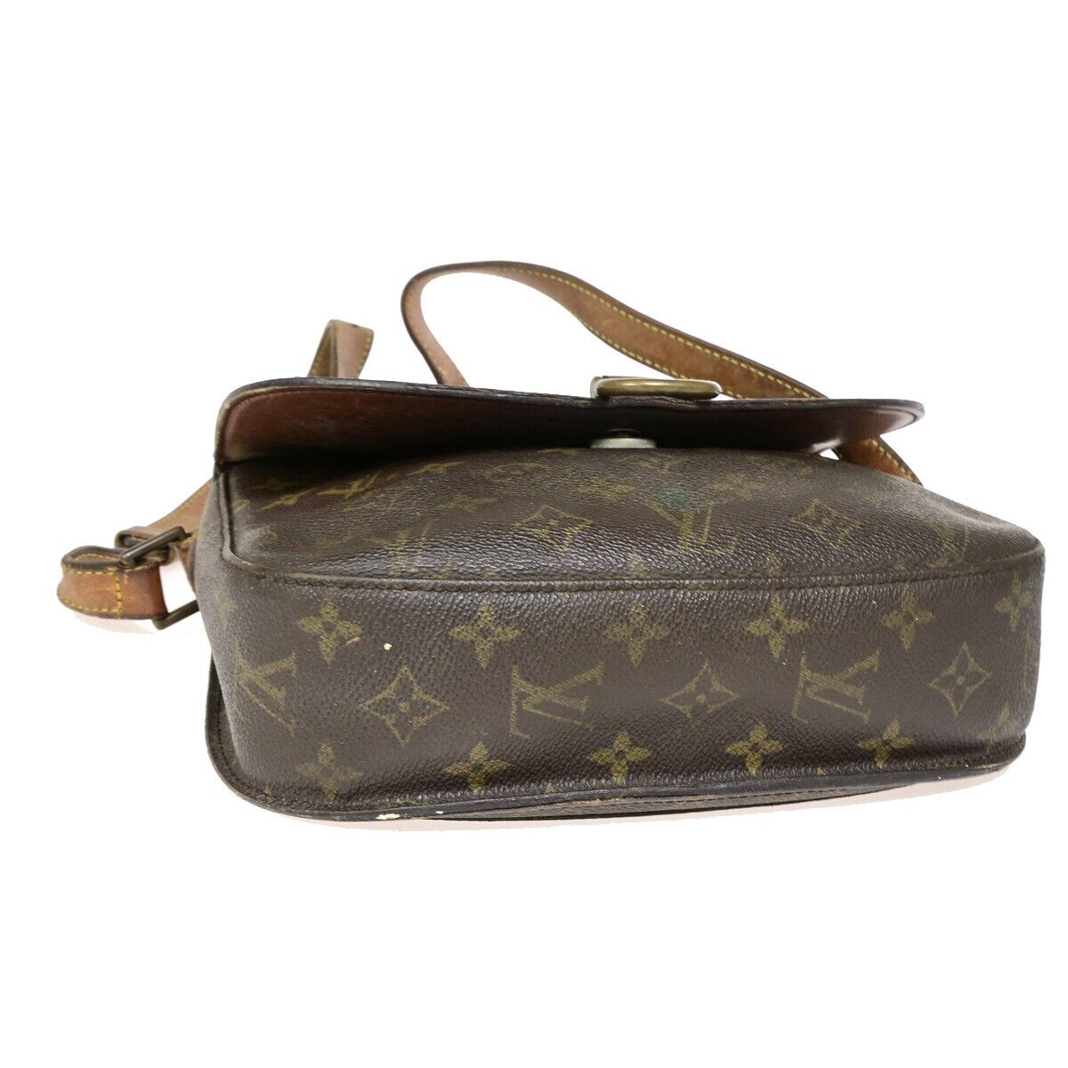 LOUIS VUITTON Saint Cloud GM Shoulder Bag Monogram Leather Brown M51242 63EB718