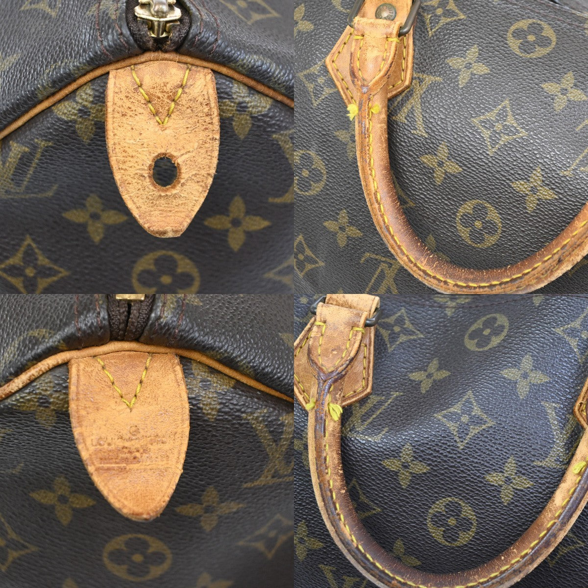 LOUIS VUITTON Speedy 30 Travel Hand Bag Monogram Leather Brown M41526  70PA010