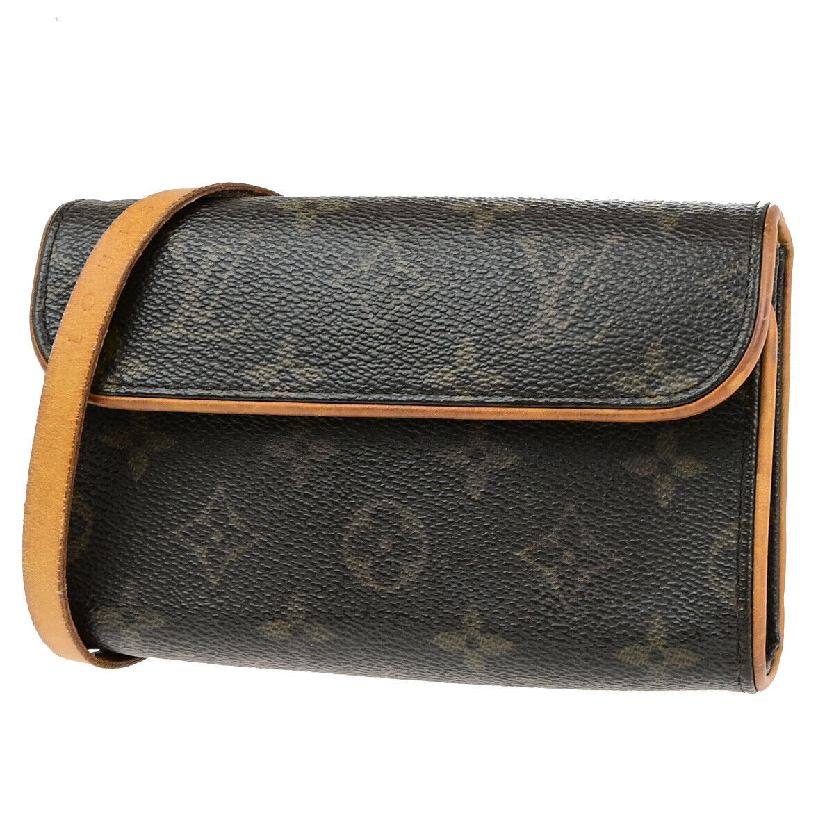 LOUIS VUITTON Pochette Florentine Bum Bag Monogram Leather Brown M51855 31SJ569