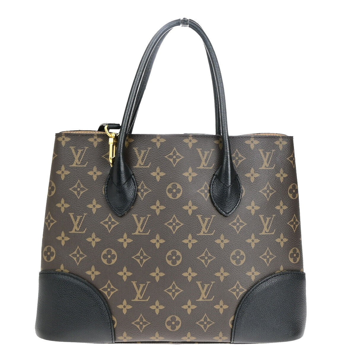 LOUIS VUITTON Flandrin 2Way Hand Bag Monogram Leather BN Black M41595 689RK211