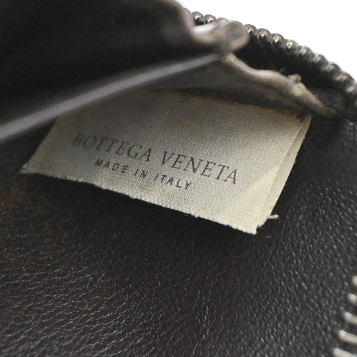 BOTTEGA VENETA Logo Intrecciato Coin Case Wallet Leather Brown Italy 02KD050