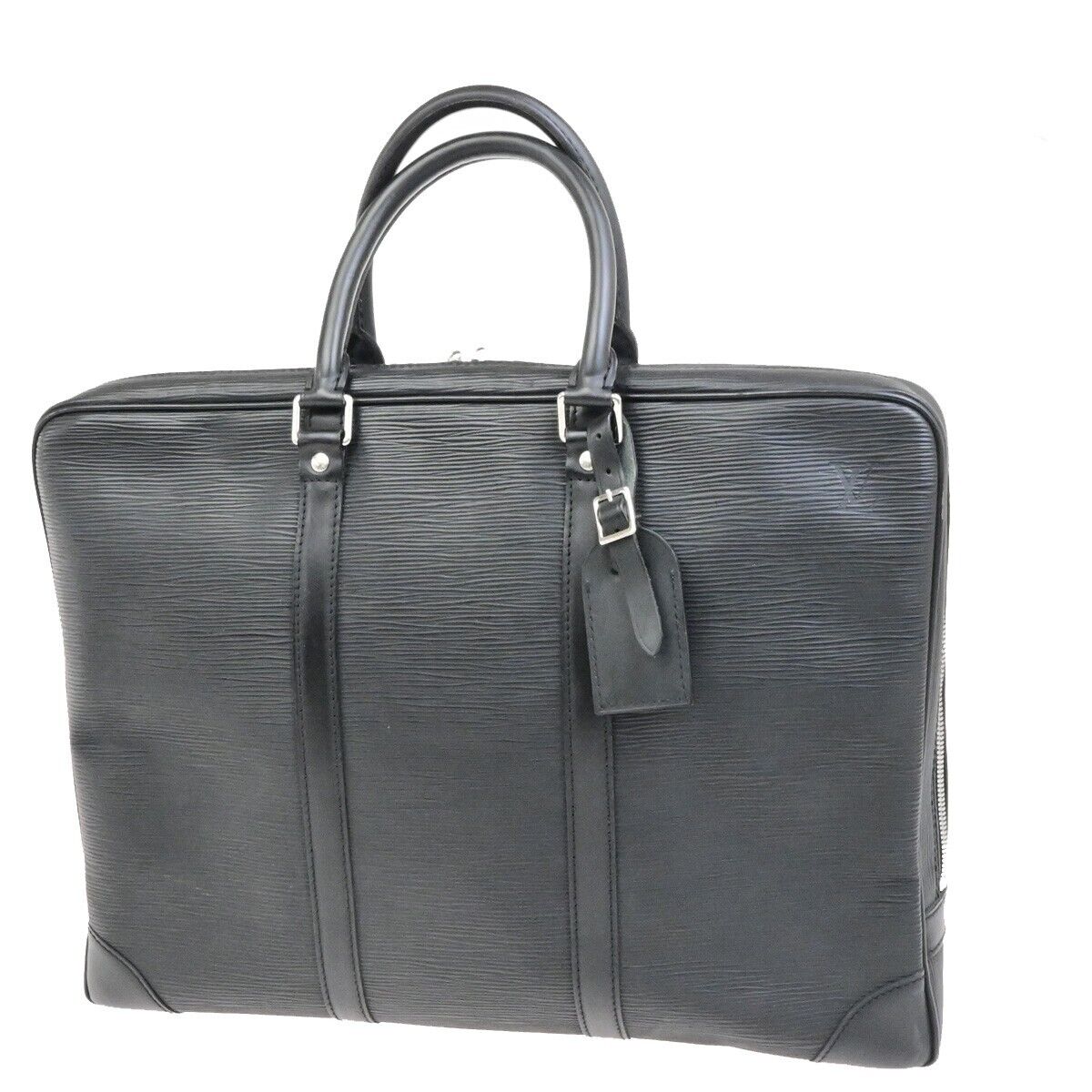 LOUIS VUITTON Porte Documents Voyage Briefcase Hand Bag Epi Black M59162 82ED934