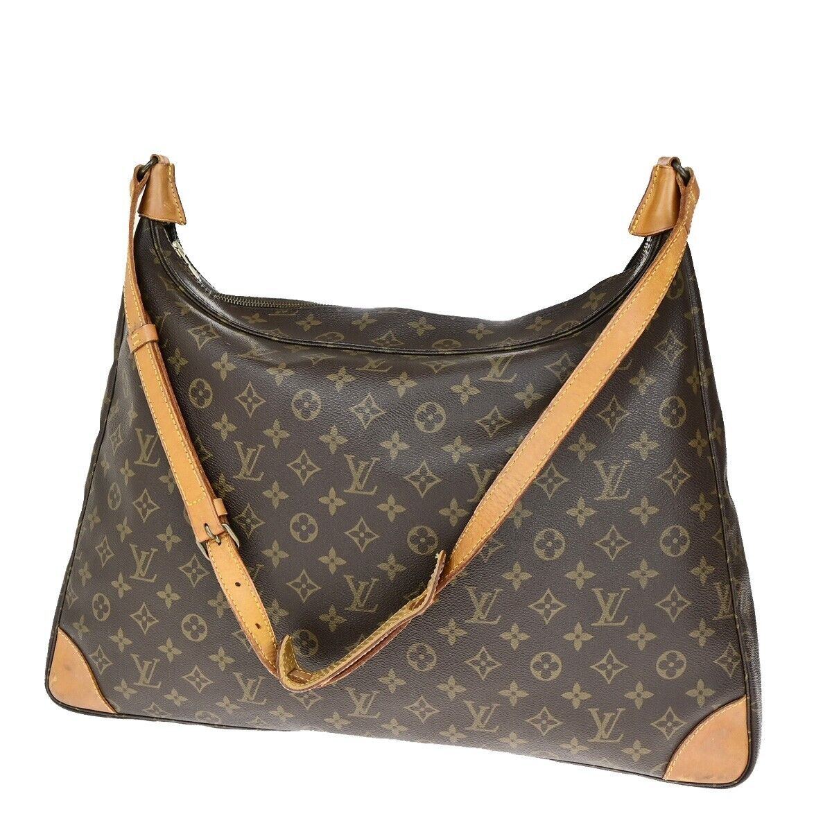 LOUIS VUITTON Boulogne 50 Shoulder Bag Monogram Leather Brown M51114 30EC894