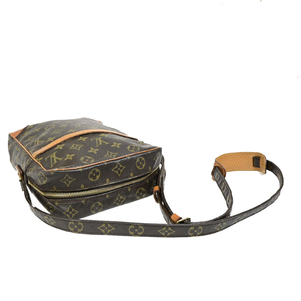LOUIS VUITTON Logo Danube MM Shoulder Bag Monogram Leather Brown M45264 30SJ335