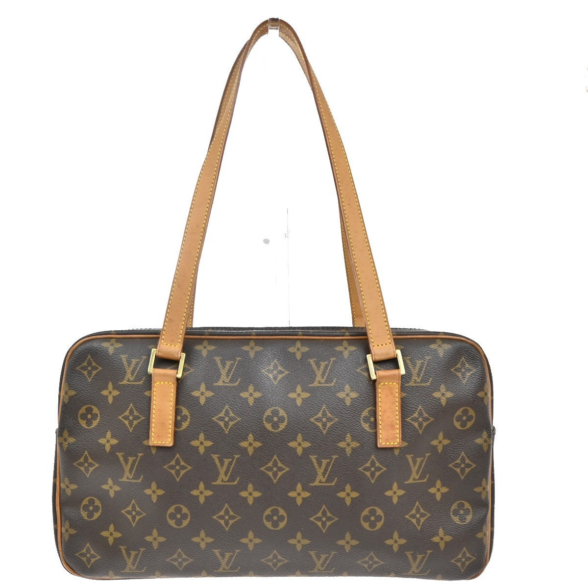 LOUIS VUITTON LV Logo Cite GM Shoulder Bag Monogram Leather Brown M51181 11AA077