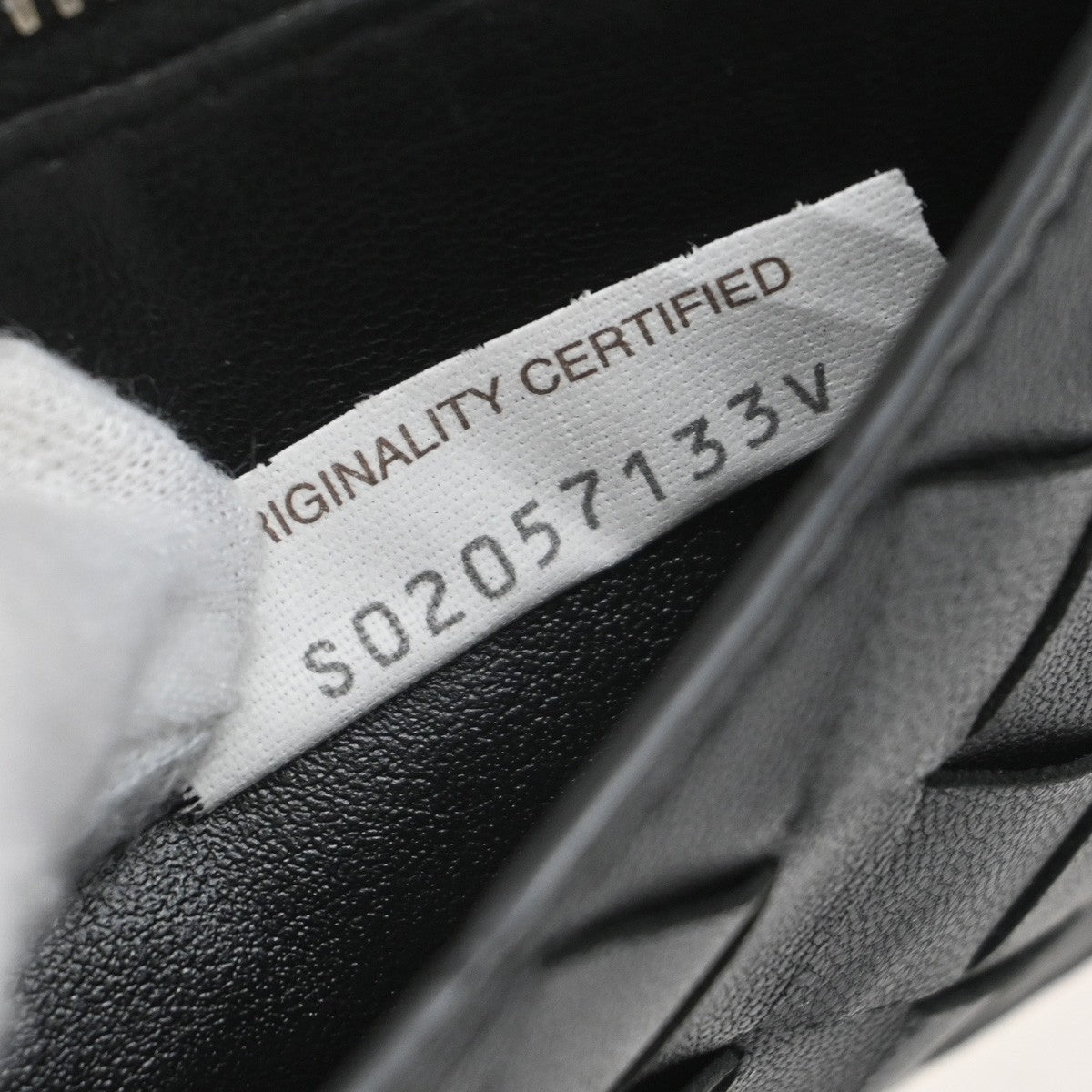 BOTTEGA VENETA Logo Intrecciato Coin Case Wallet Leather Black Italy 65EF860